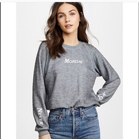 Wildfox | Never Say Monday Sweatshirt M - Picture 1 of 4